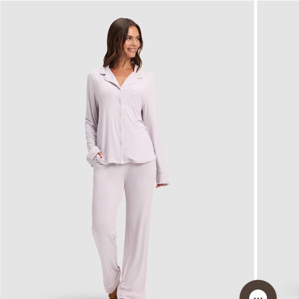 NEW Cozy Earth Women's Bamboo Stretch-Knit Long Sleeve Pajama Set XS Lilac